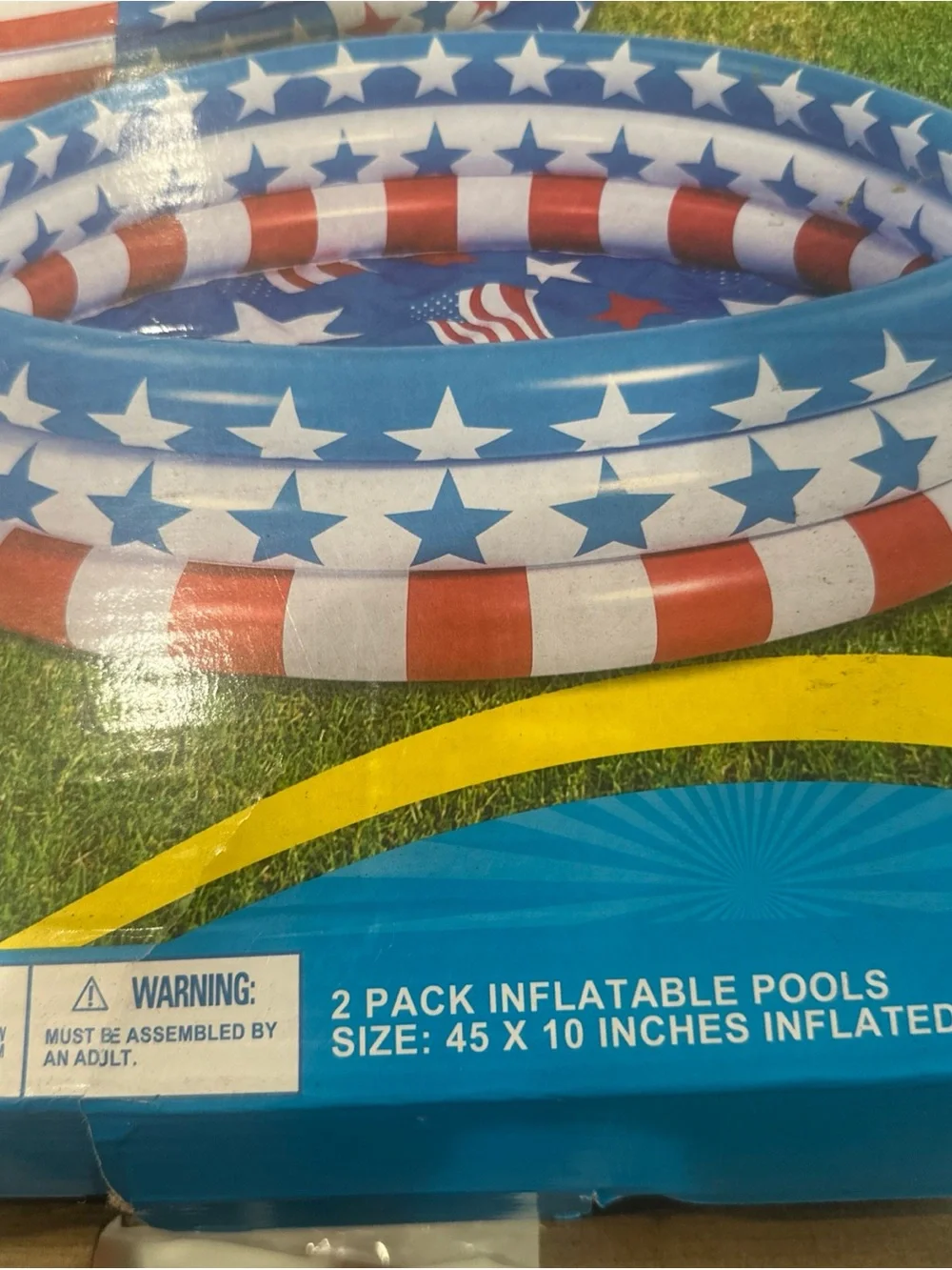 Stoosh Patriotic Star & Stripe Inflatable Pool - Red, White, Blue